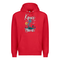 Red family vacation retro sunset hawaii kauai t shirt Premium Hoodie - linhVisuals