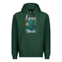 Sports Green family vacation retro sunset hawaii kauai t shirt Premium Hoodie - linhVisuals