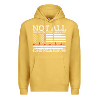 Antique Gold nurses not all superheroes wear caps some wear scrubs nurse supportive Premium Hoodie - linhVisuals
