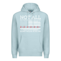 Blue Mist nurses not all superheroes wear caps some wear scrubs nurse supportive Premium Hoodie - linhVisuals