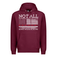 Burgundy nurses not all superheroes wear caps some wear scrubs nurse supportive Premium Hoodie - linhVisuals
