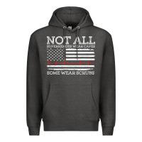 Charcoal Heather nurses not all superheroes wear caps some wear scrubs nurse supportive Premium Hoodie - linhVisuals