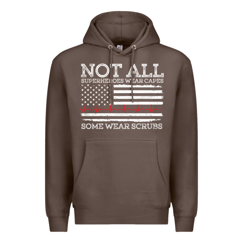 Nurses Not All Superheroes Wear Caps Some Wear Scrubs Nurse Supportive Premium Hoodie by linhVisuals | Teevron