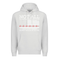 Dove Grey nurses not all superheroes wear caps some wear scrubs nurse supportive Premium Hoodie - linhVisuals