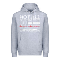 Heather Grey nurses not all superheroes wear caps some wear scrubs nurse supportive Premium Hoodie - linhVisuals