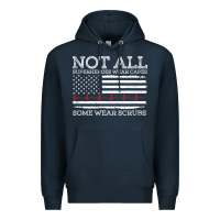 Navy nurses not all superheroes wear caps some wear scrubs nurse supportive Premium Hoodie - linhVisuals