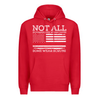 Red nurses not all superheroes wear caps some wear scrubs nurse supportive Premium Hoodie - linhVisuals