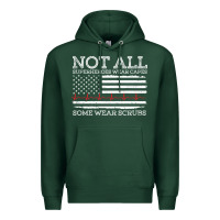 Sports Green nurses not all superheroes wear caps some wear scrubs nurse supportive Premium Hoodie - linhVisuals