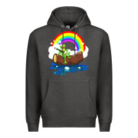 Charcoal Heather the rainbow connection Premium Hoodie - linhVisuals