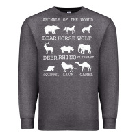 Charcoal Heather Animals Of The World Premium Sweatshirt - Bettercallsaul