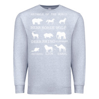 Heather Grey Animals Of The World Premium Sweatshirt - Bettercallsaul