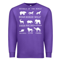 Purple Animals Of The World Premium Sweatshirt - Bettercallsaul