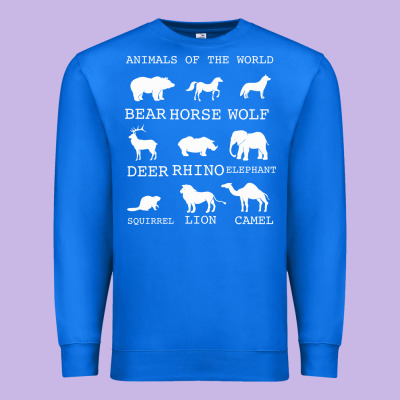 Animals Of The World Premium Sweatshirt Designed By Bettercallsaul