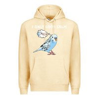 Pina Colada parakeet bird biting finger funny i only look calm Premium Hoodie - linhVisuals