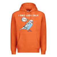 Carrot parakeet bird biting finger funny i only look calm Premium Hoodie - linhVisuals