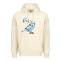 Sandshell parakeet bird biting finger funny i only look calm Premium Hoodie - linhVisuals