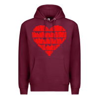 Burgundy book lover Premium Hoodie - linhVisuals