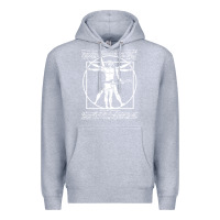 Heather Grey man playing the guitar Premium Hoodie - linhVisuals