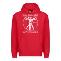 Red man playing the guitar Premium Hoodie - linhVisuals