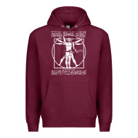 Burgundy man playing the guitar Premium Hoodie - linhVisuals