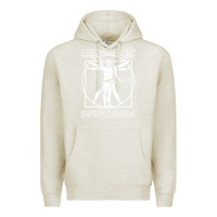 Oatmeal Heather man playing the guitar Premium Hoodie - linhVisuals