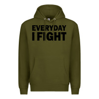 Army Green everyday i fight Premium Hoodie - linhVisuals