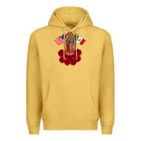 Antique Gold our lady virgen de guadalupe mexican american flag holiday Premium Hoodie - linhVisuals