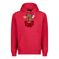 Cardinal our lady virgen de guadalupe mexican american flag holiday Premium Hoodie - linhVisuals