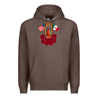 Coffee our lady virgen de guadalupe mexican american flag holiday Premium Hoodie - linhVisuals