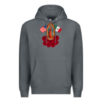 Rock our lady virgen de guadalupe mexican american flag holiday Premium Hoodie - linhVisuals