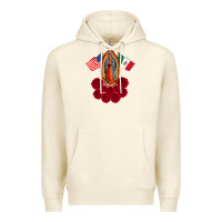 Sandshell our lady virgen de guadalupe mexican american flag holiday Premium Hoodie - linhVisuals