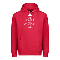 Cardinal keep calm and cowgirl horse Premium Hoodie - linhVisuals