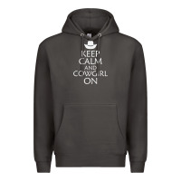 Smoke keep calm and cowgirl horse Premium Hoodie - linhVisuals