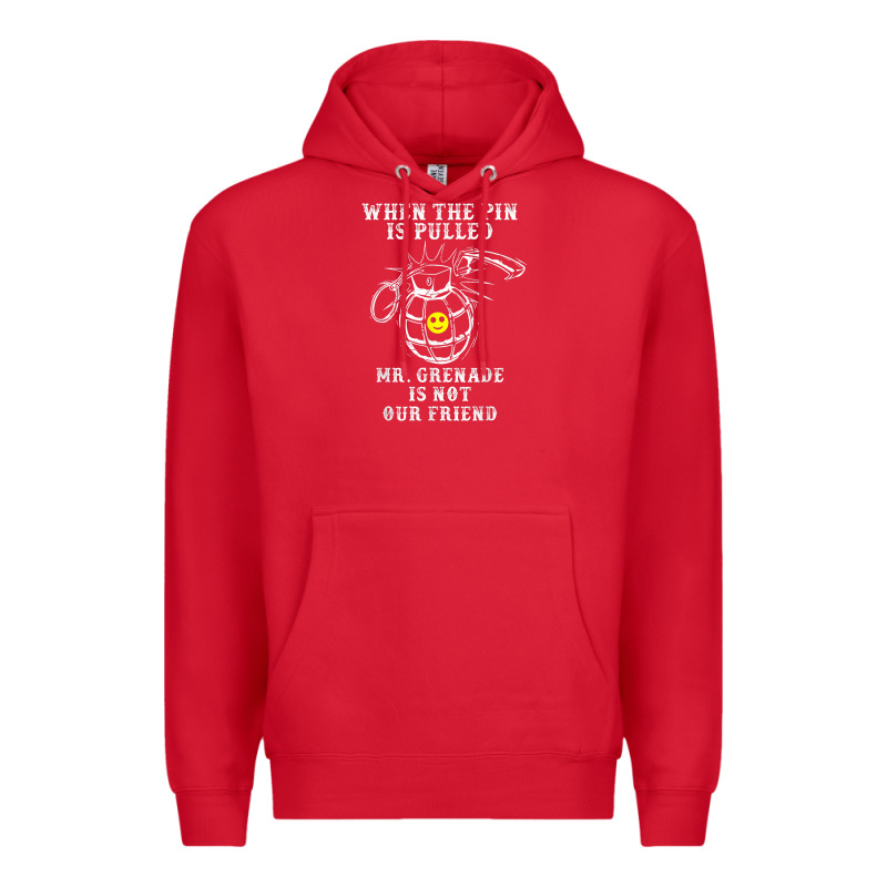 Military Mr Grenade Is Not Our Friend Premium Hoodie by linhVisuals | Teevron