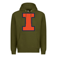 Army Green Illinois fighting illini, University of Illinois, UIUC, Geari Premium Hoodie - linhVisuals