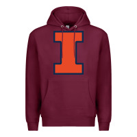 Burgundy Illinois fighting illini, University of Illinois, UIUC, Geari Premium Hoodie - linhVisuals