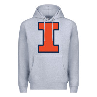 Heather Grey Illinois fighting illini, University of Illinois, UIUC, Geari Premium Hoodie - linhVisuals