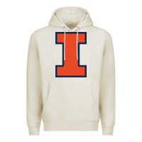 Oatmeal Heather Illinois fighting illini, University of Illinois, UIUC, Geari Premium Hoodie - linhVisuals
