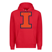 Red Illinois fighting illini, University of Illinois, UIUC, Geari Premium Hoodie - linhVisuals