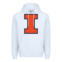White Illinois fighting illini, University of Illinois, UIUC, Geari Premium Hoodie - linhVisuals