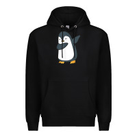Black penguin dabbing funny Premium Hoodie - linhVisuals