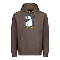 Coffee penguin dabbing funny Premium Hoodie - linhVisuals