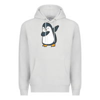 Dove Grey penguin dabbing funny Premium Hoodie - linhVisuals