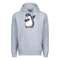 Heather Grey penguin dabbing funny Premium Hoodie - linhVisuals