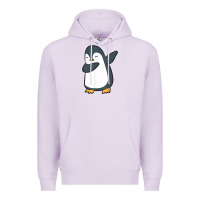 Lilac penguin dabbing funny Premium Hoodie - linhVisuals