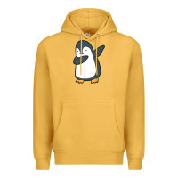 Mustard penguin dabbing funny Premium Hoodie - linhVisuals