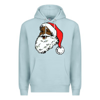 Blue Mist black santa claus christmas Premium Hoodie - linhVisuals