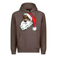 Coffee black santa claus christmas Premium Hoodie - linhVisuals
