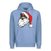 Colony Blue black santa claus christmas Premium Hoodie - linhVisuals