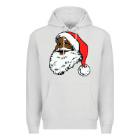 Dove Grey black santa claus christmas Premium Hoodie - linhVisuals